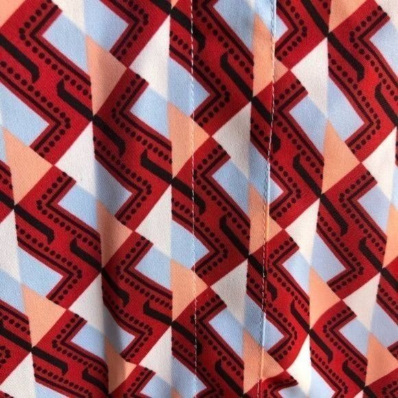 Laundry By Shelli Segal Geometric Hi-Lo‎ Sleeveless Top - Size L - Picture 3 of 9